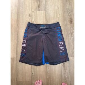 Clinch Gear MMA Fight Shorts Mens 32 Charcoal Grey Blue Grappling Board Shorts